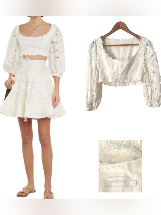 Zimmermann Tops - Zimmerman Lola Floral Crop Top